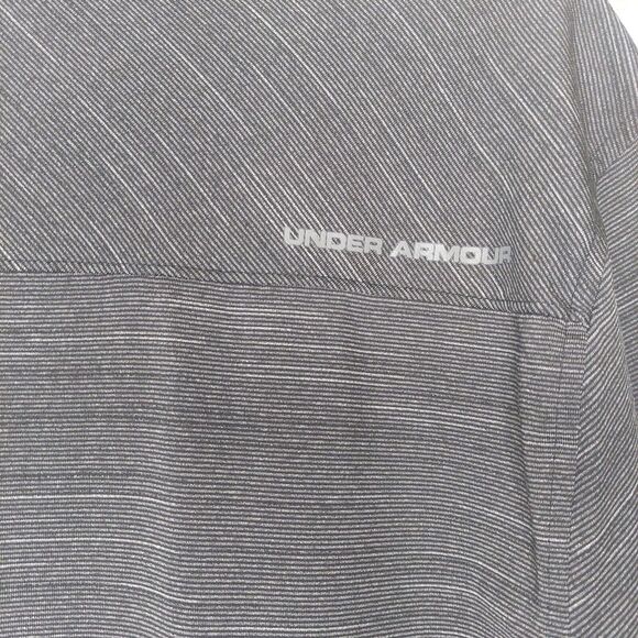 Under Armour Loose Heat Gear Polo Shirt Blk/Drk Gray Golf Casual Mens Sz Small - Picture 4 of 6